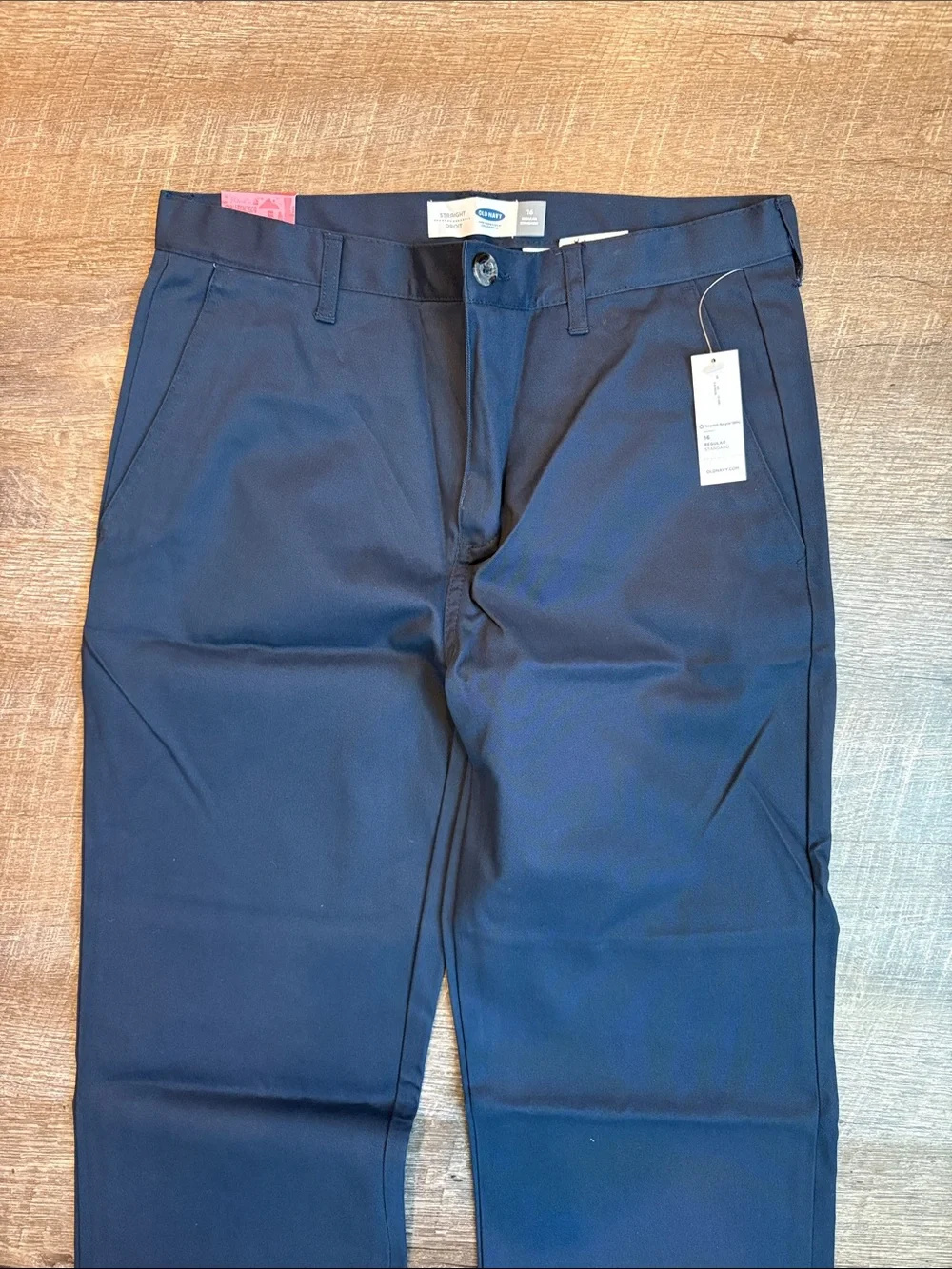 2 Old Navy Boys Straight Regular Chino Pants Size 16 Navy Lot of 2 NWT Uniform